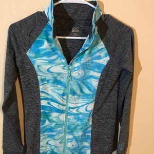 Justice Active Girls Swirl Zip Up Jacket Size 12
